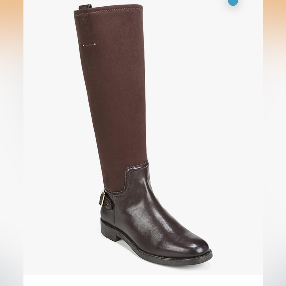 Franco Sarto Womens Merina Knee High Riding Boots Castagno Brown Stretch 8.5M
